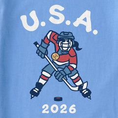 Kids Jackie Hockey Gold 2026 Short Sleeve Crusher Tee