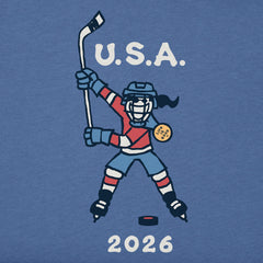Women's Jackie Slap Shot 2026 Short Sleeve Crusher Tee
