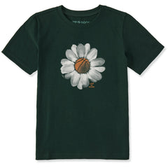 Kids Basketball Daisy Short Sleeve Crusher Tee