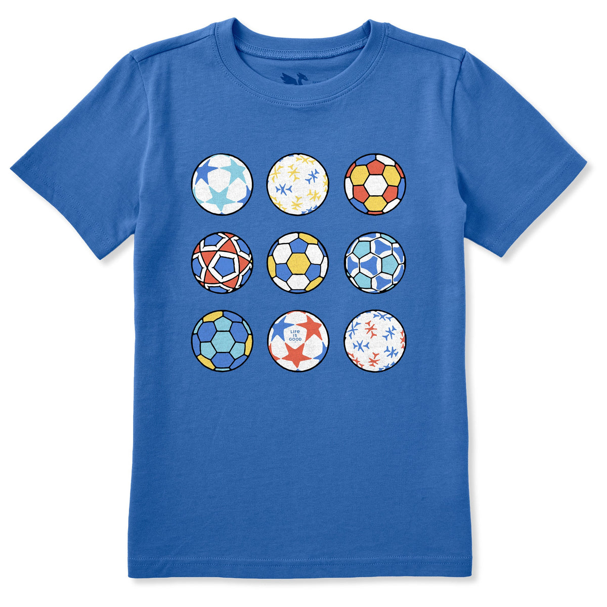 Kids Soccer Ball Grid Short Sleeve Crusher Tee
