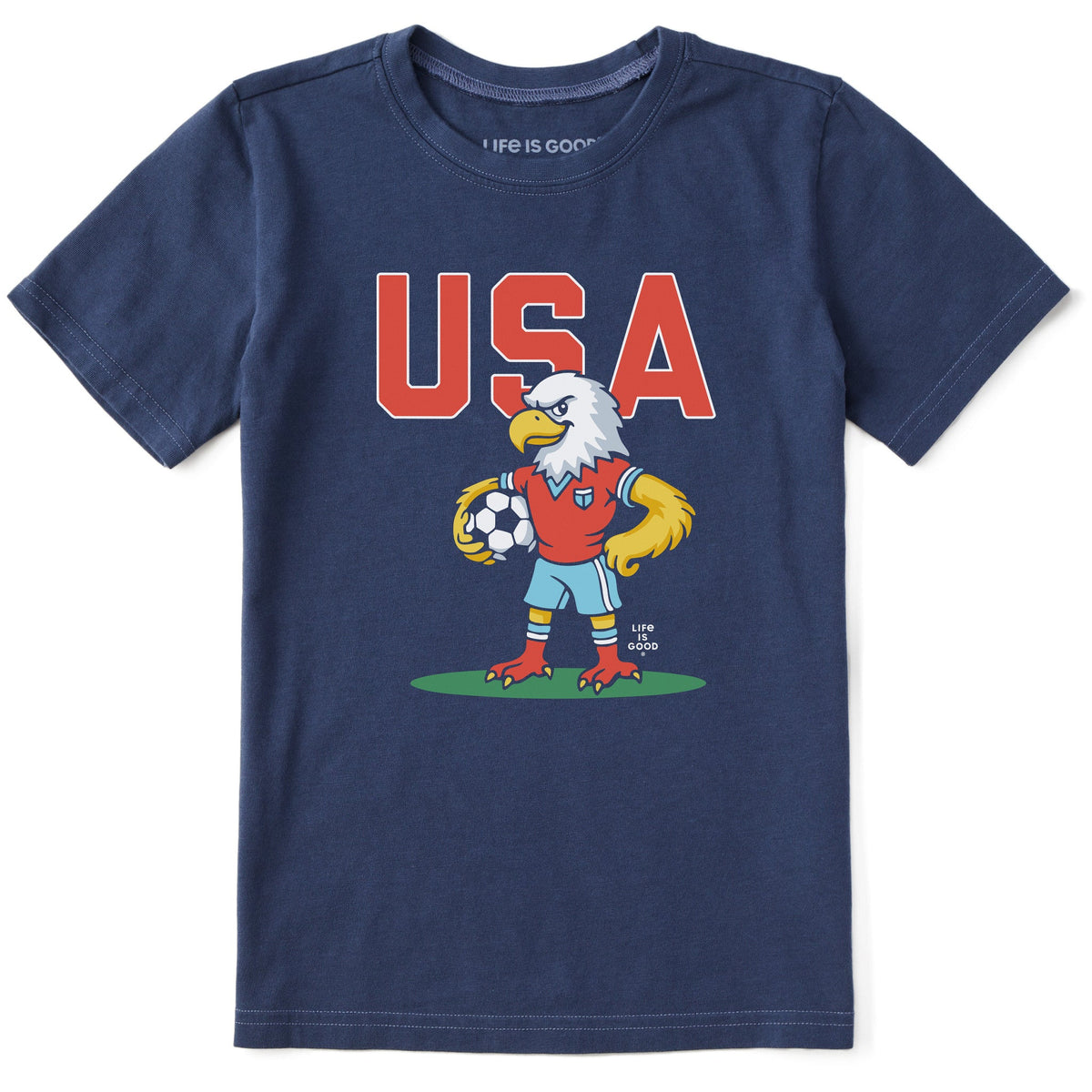 Kids USA Soccer Eagle Short Sleeve Crusher Tee