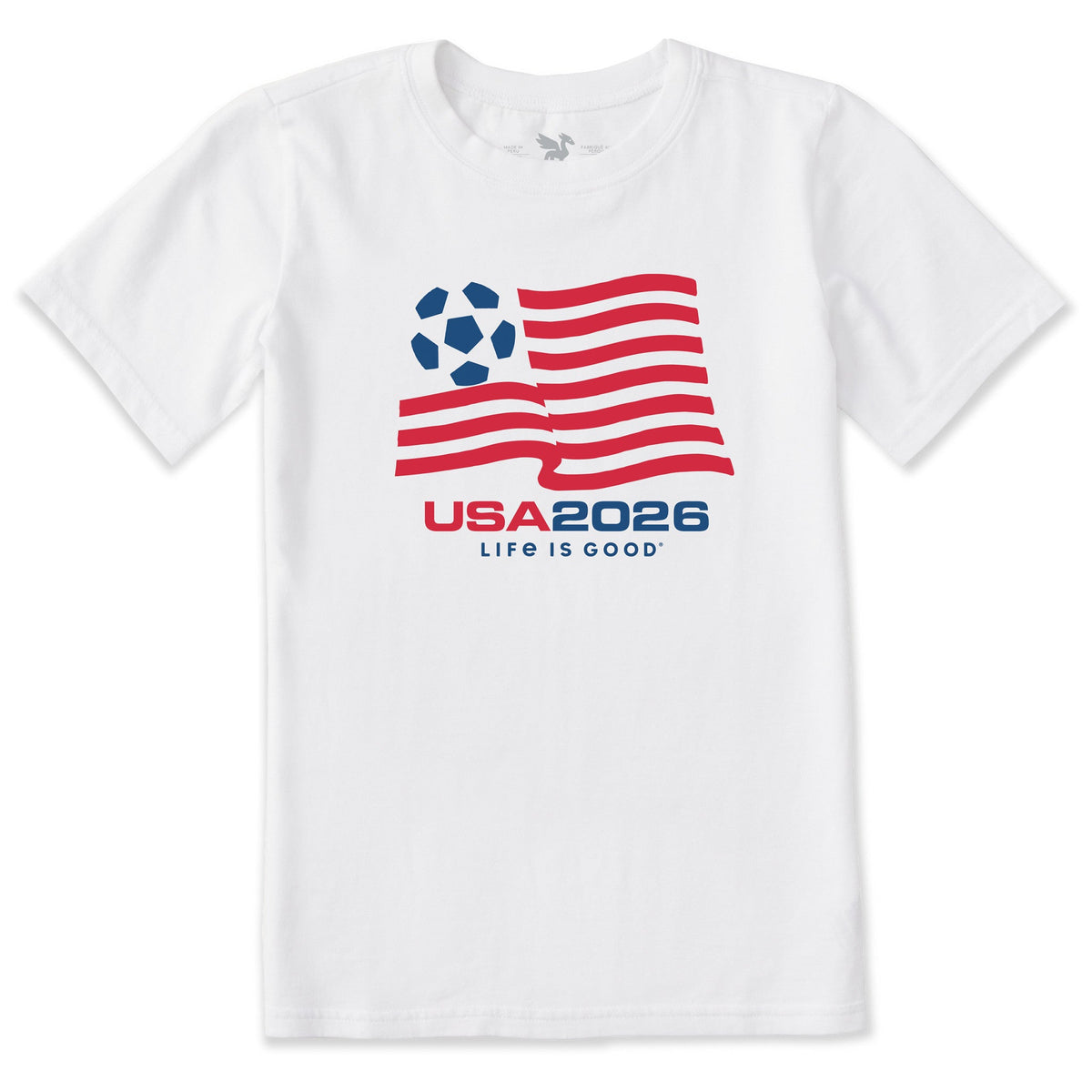 Kids Soccer Flag Short Sleeve Crusher Tee