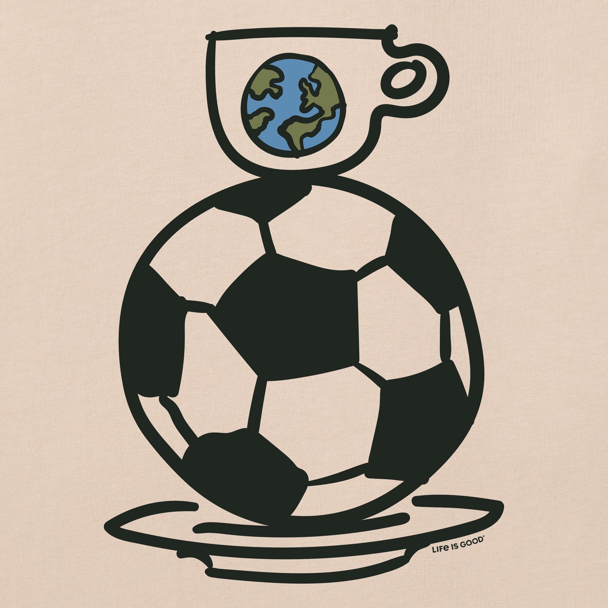 Men's Soccer Mug Short Sleeve Crusher Tee