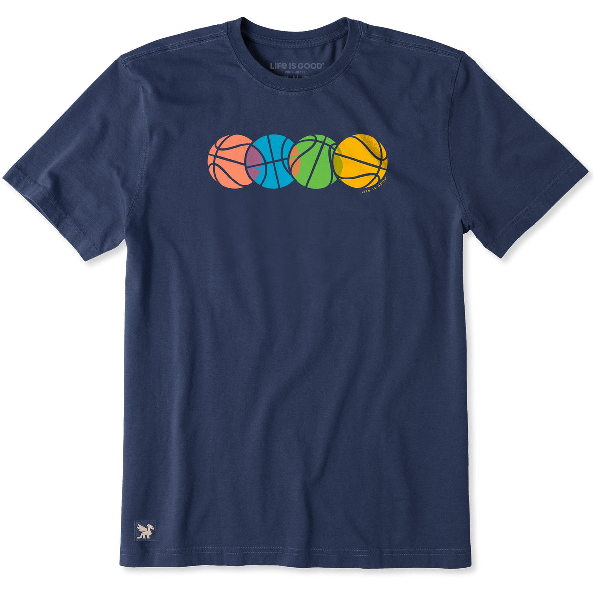 Men's Four Basketballs Short Sleeve Crusher Tee