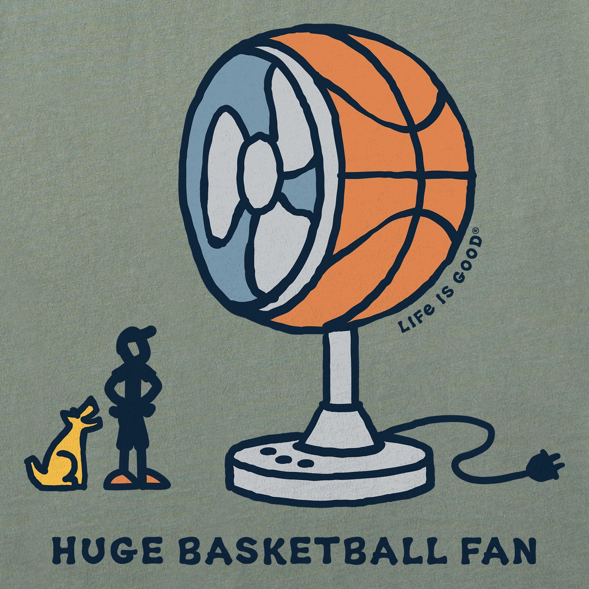 Men's Huge Basketball Fan Short Sleeve Crusher Tee