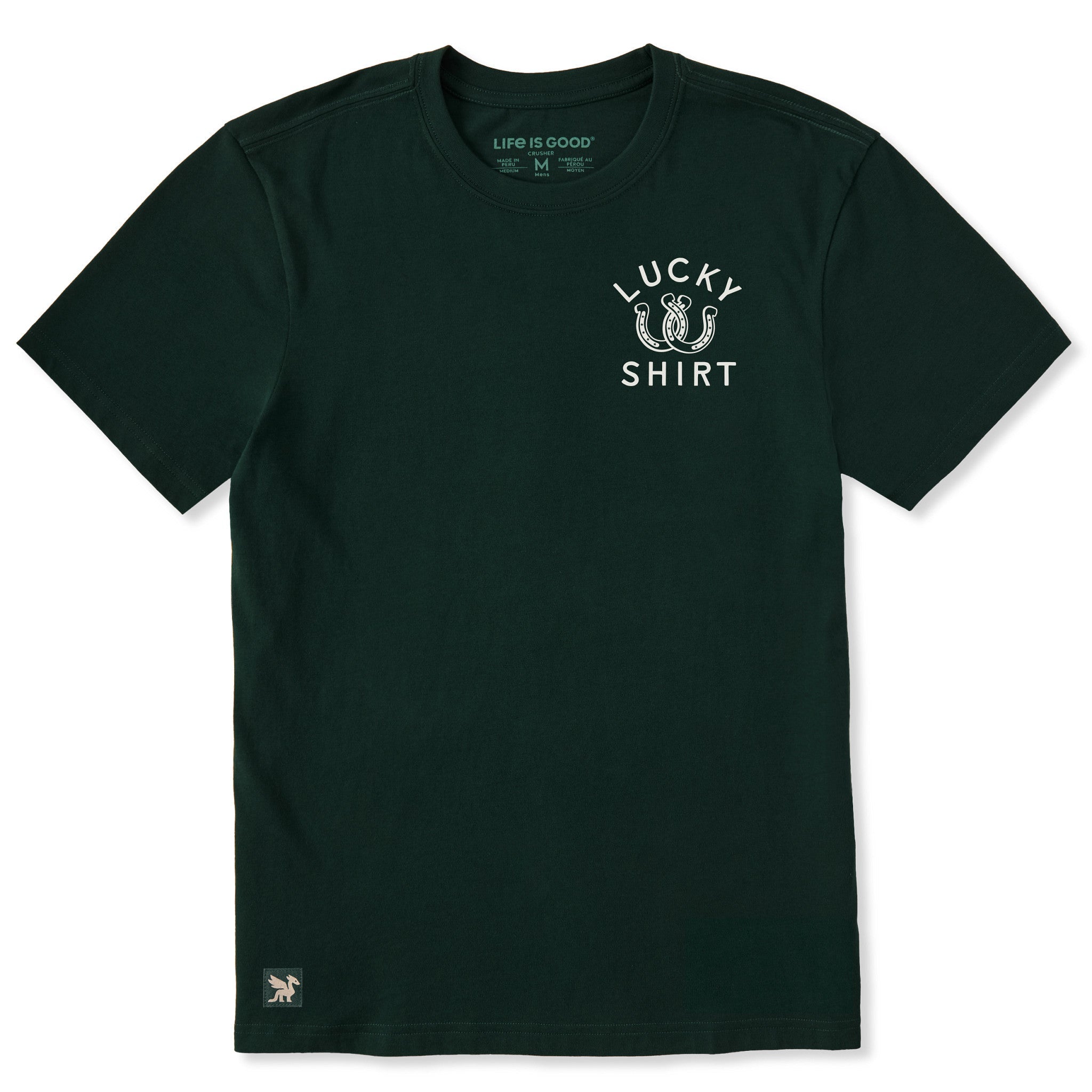 Men's Lucky Horseshoe Shirt Short Sleeve Crusher Tee