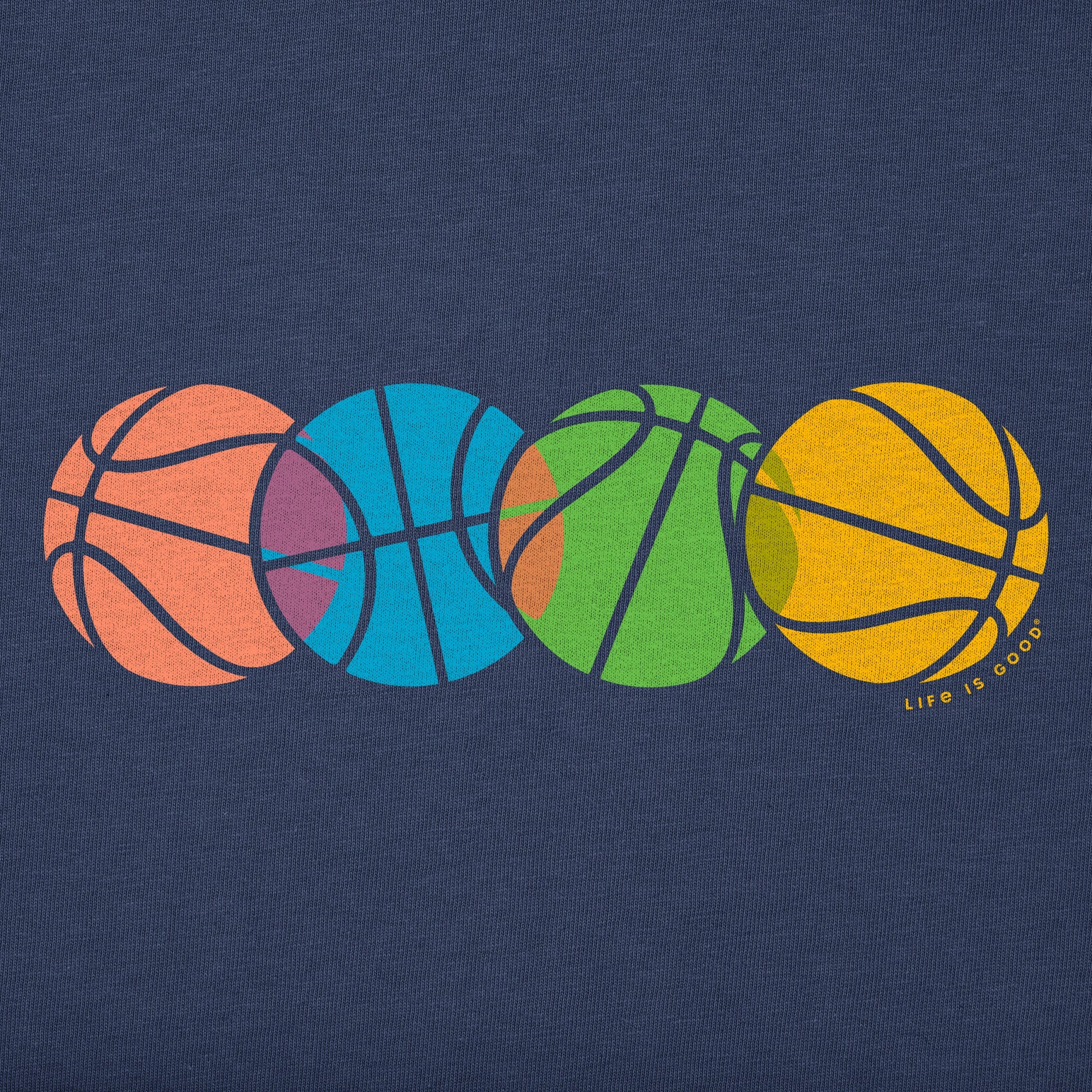 Women's Four Basketballs Short Sleeve Crusher Vee