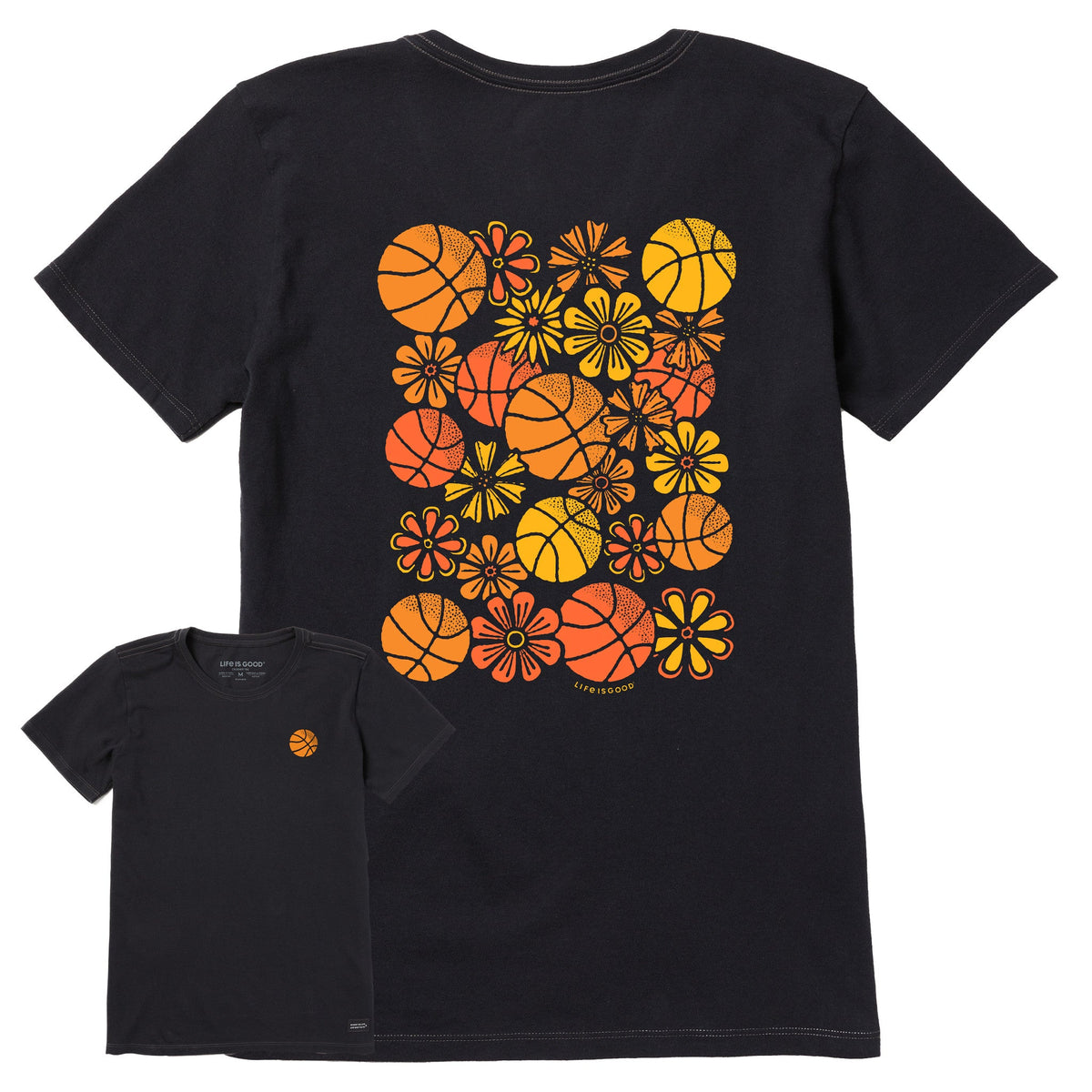 Women's Floral Basketball Medley Short Sleeve Crusher Tee