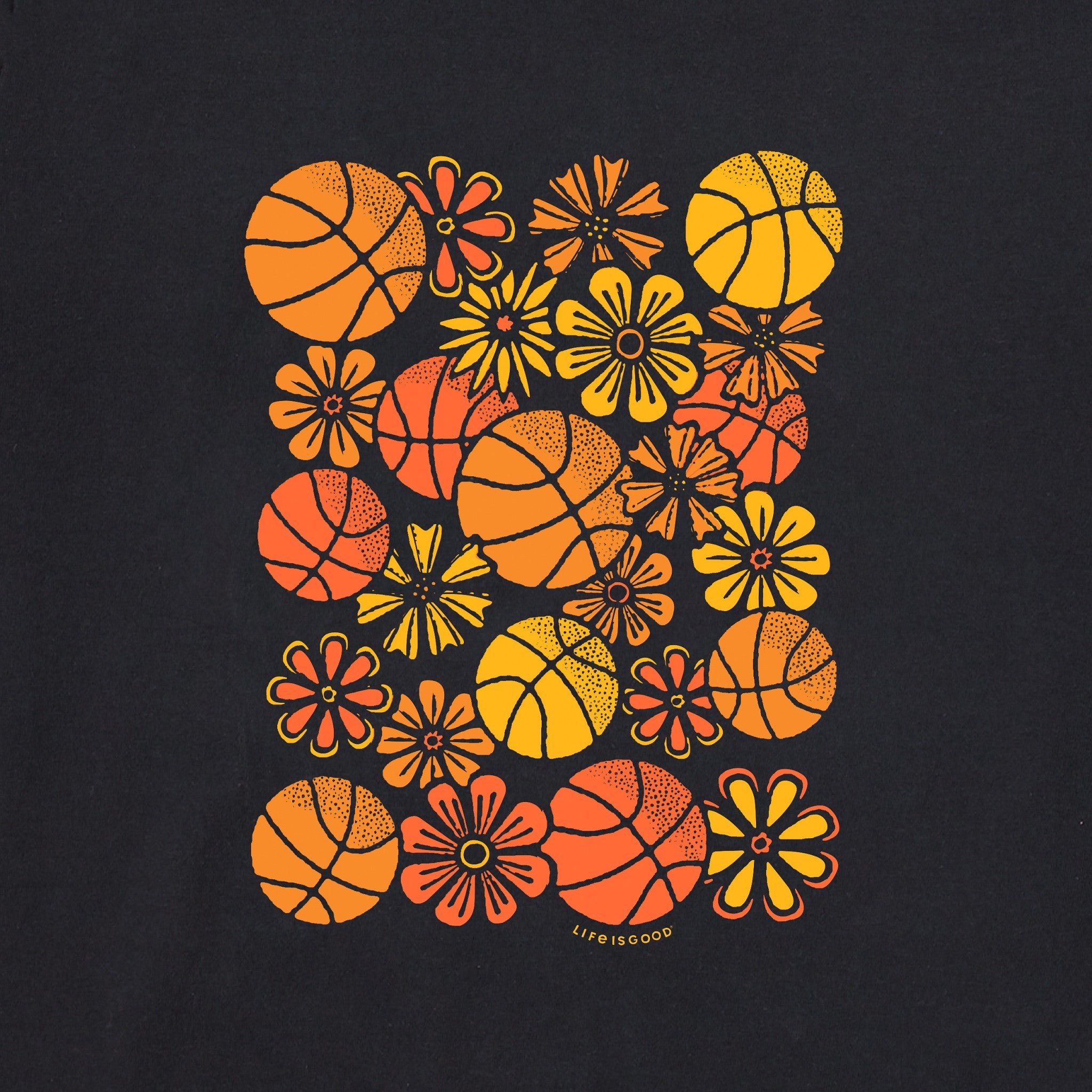 Women's Floral Basketball Medley Short Sleeve Crusher Tee