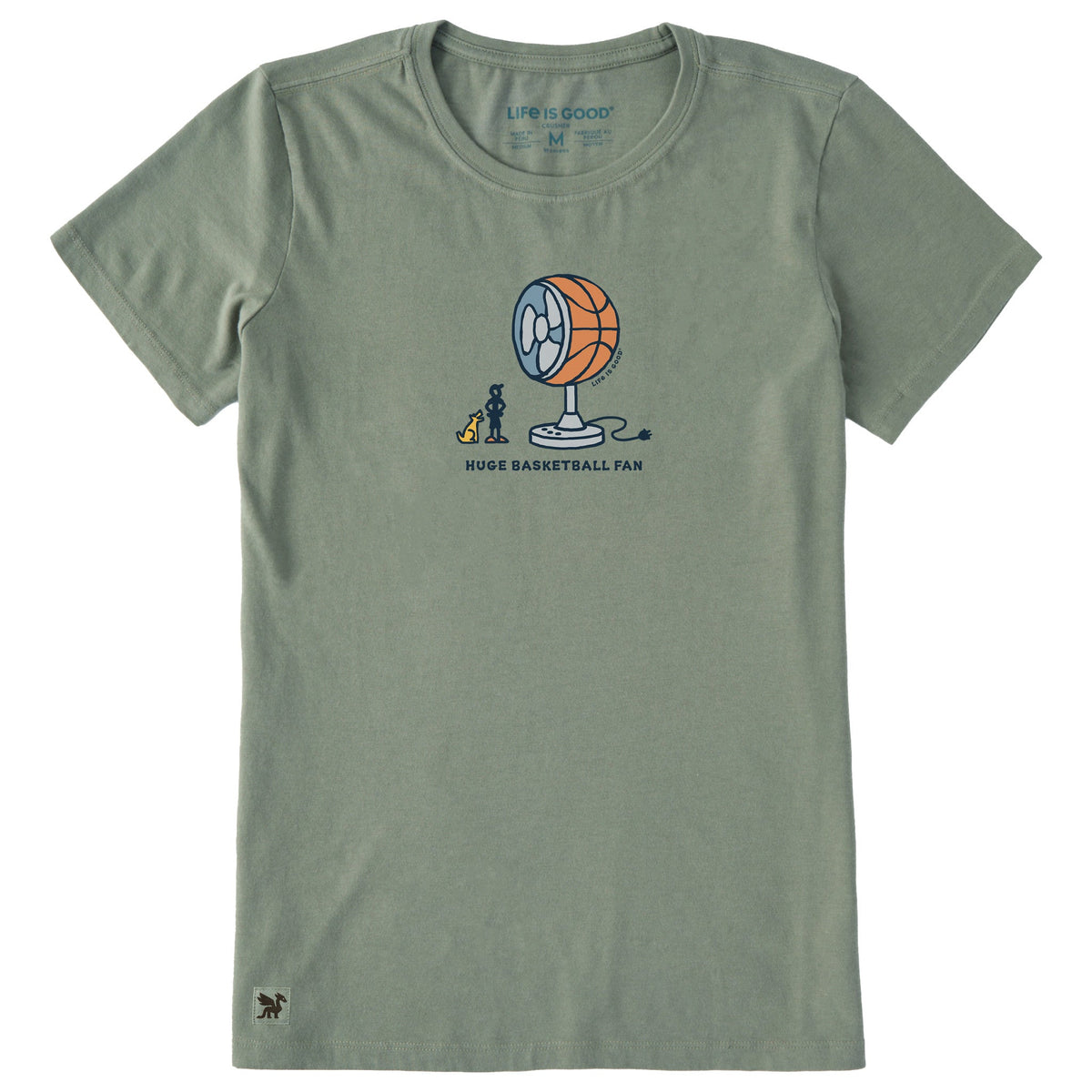 Women's Huge Basketball Fan Short Sleeve Crusher Tee