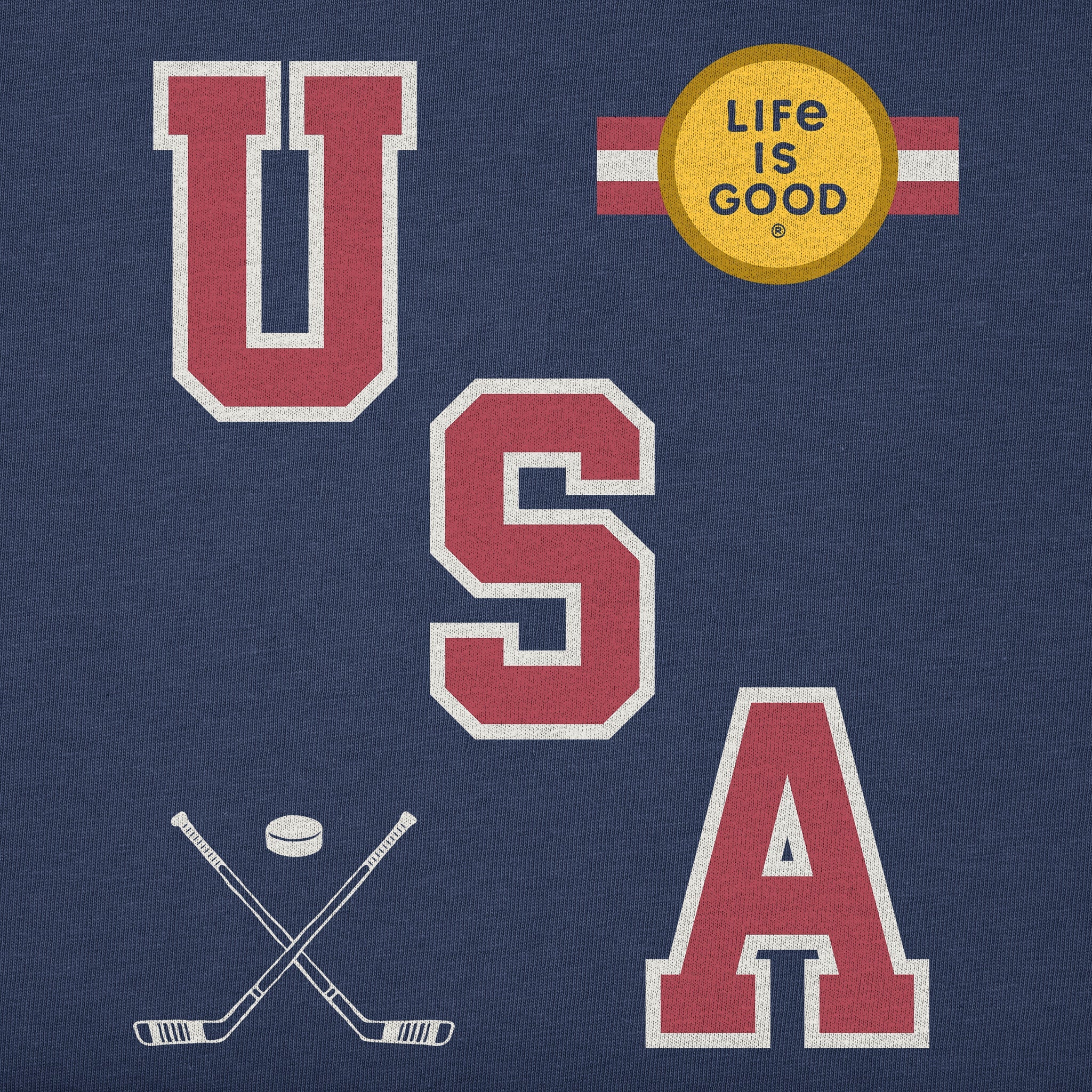 Men's USA Hockey Gold Simply True Fleece Crew