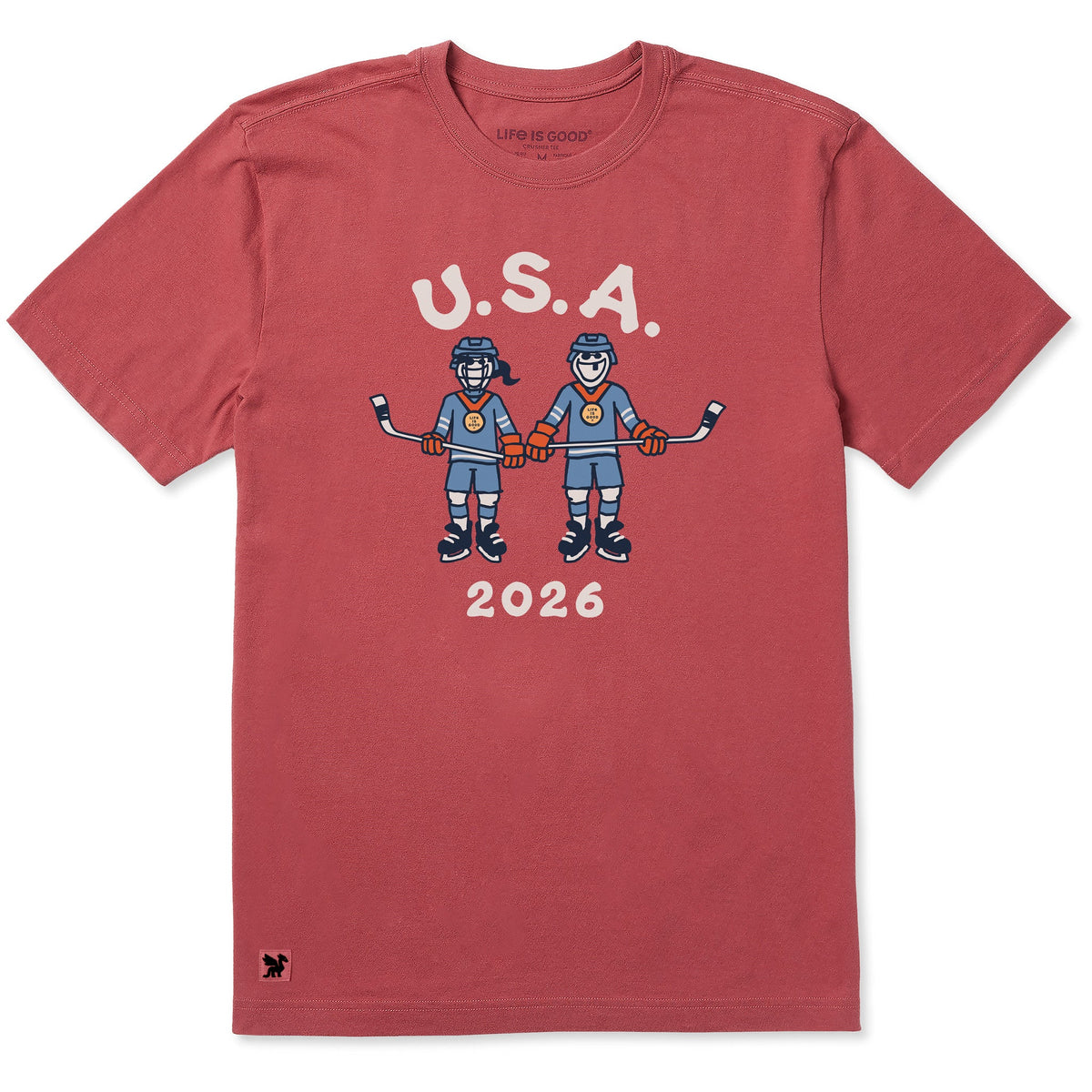 Men's Jake and Jackie Hockey Short Sleeve Crusher Tee