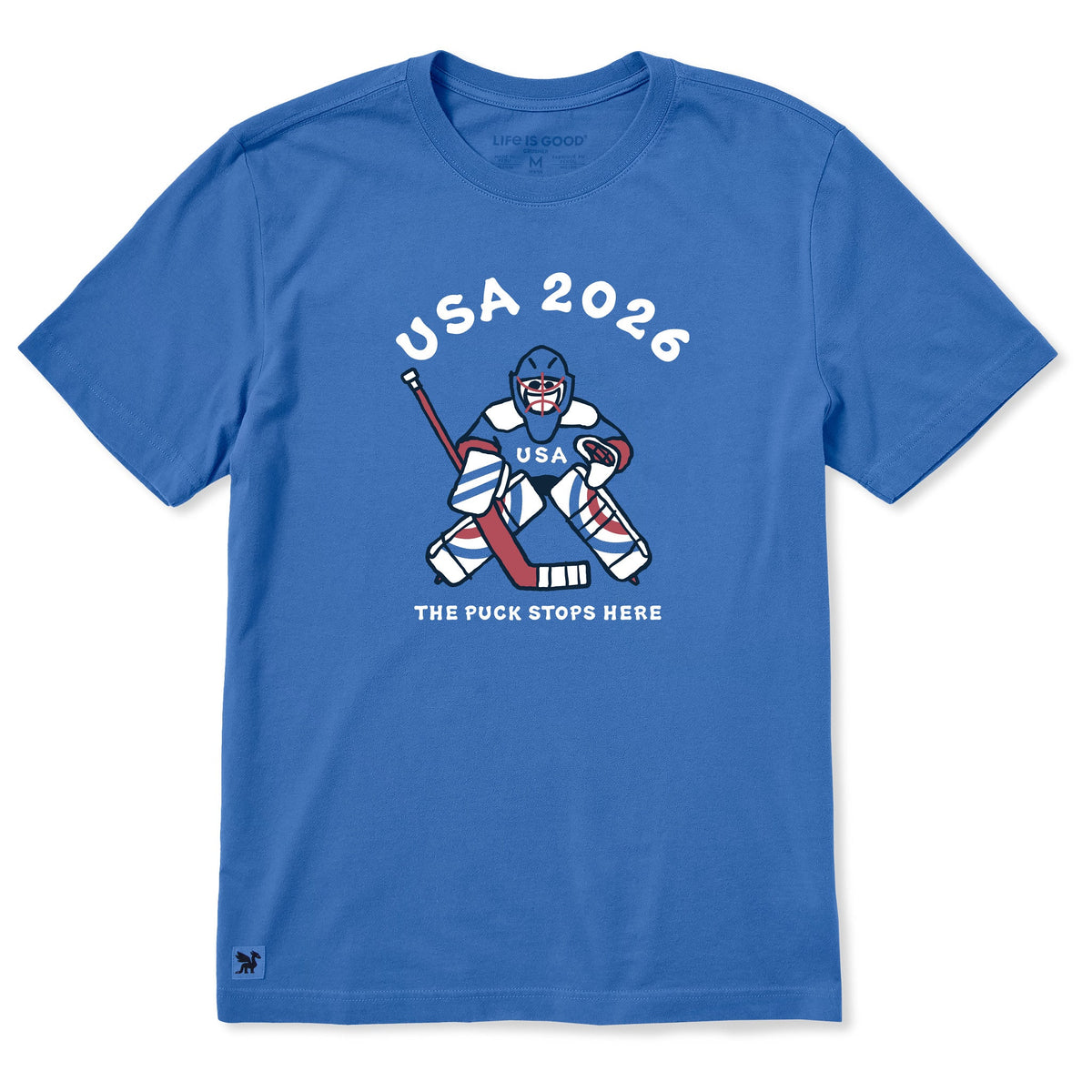 Men's USA The Puck Stops Here Short Sleeve Crusher Tee