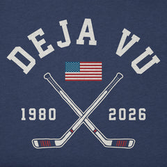 Women's Deja Vu Hockey Stick Cross Short Sleeve Crusher Boxy Tee