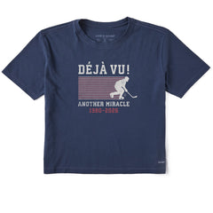 Women's Another Miracle Hockey Short Sleeve Crusher Boxy Tee