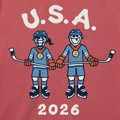 Women's Jake and Jackie Hockey Short Sleeve Crusher Tee