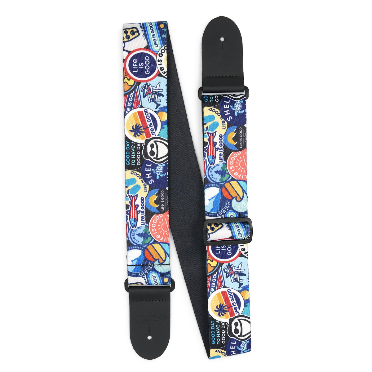 Martin Guitar x Life is Good Sticker Collage Guitar Strap