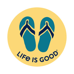 Flip Flops 4" Circle Sticker