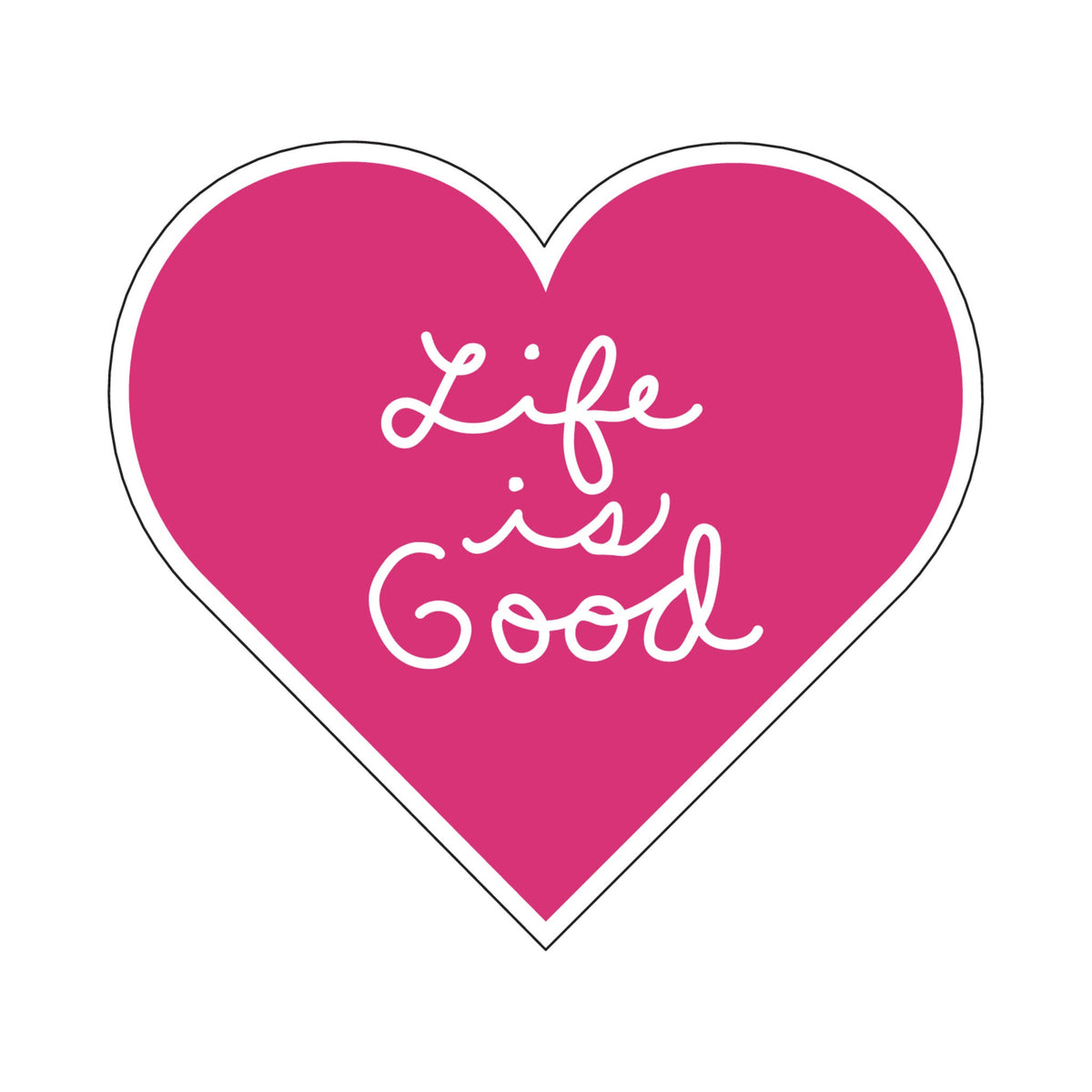 Heart Script Die Cut Sticker