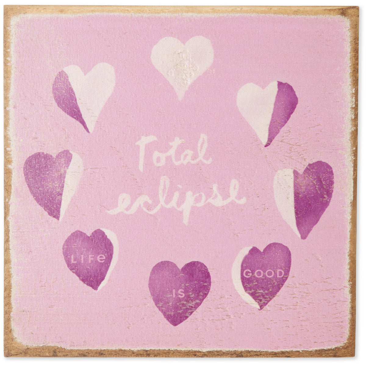 Adult Unisex Eclipse of the Heart Large Wooden Sign