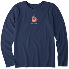 Women's Hot Mug Long Sleeve Crusher Tee