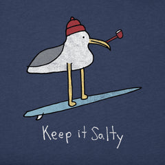 Men's Keep it Salty Seagull Short Sleeve Crusher Tee
