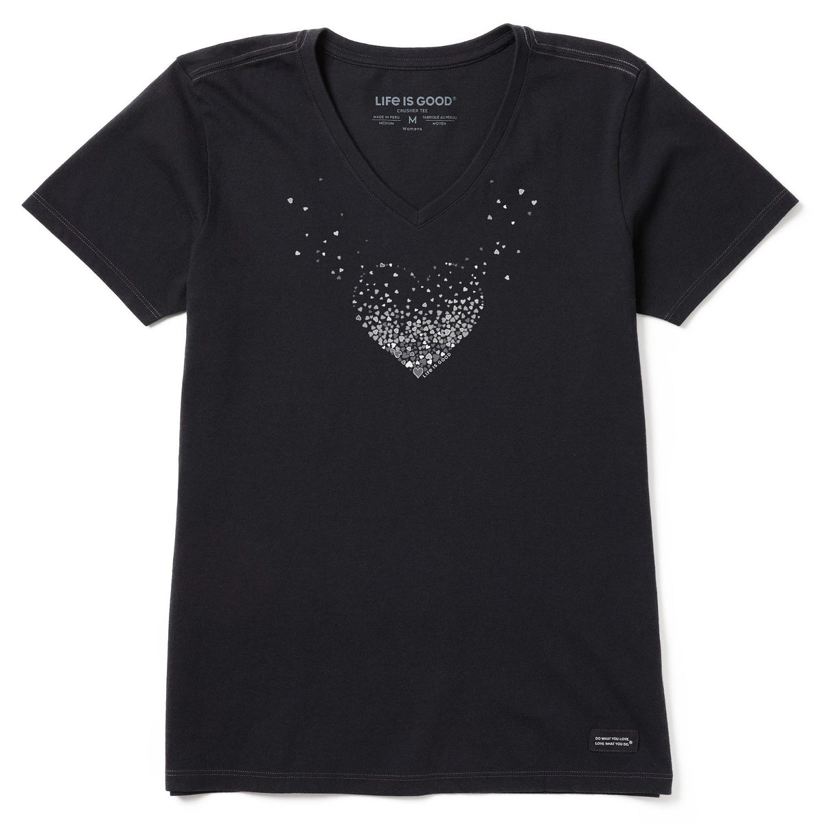 Women's Heart of Hearts Short Sleeve Crusher Vee