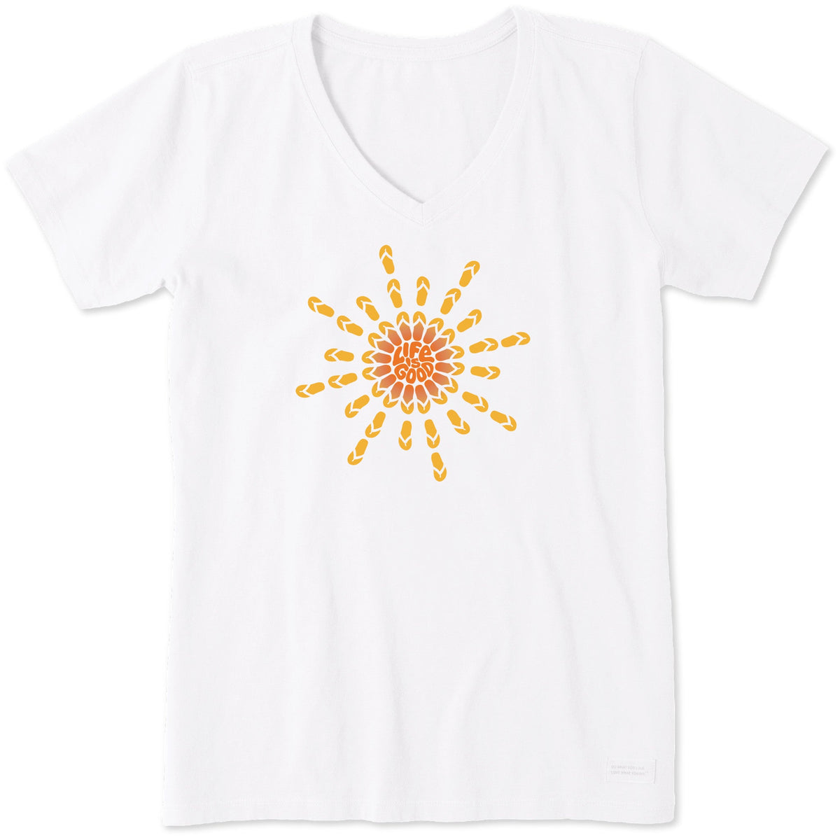 Women's Flip Flop Sun Short Sleeve Crusher Vee