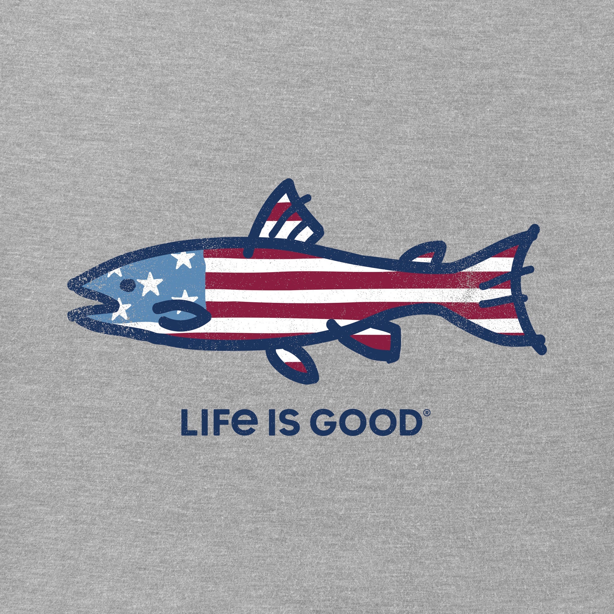 Men's Flag Fish Short Sleeve Crusher Tee