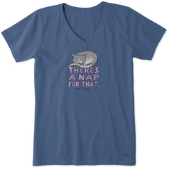 Women's Cat Nap Short Sleeve Crusher Vee