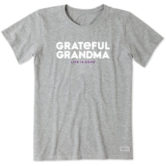 Women's Grateful Grandma Short Sleeve Crusher Tee