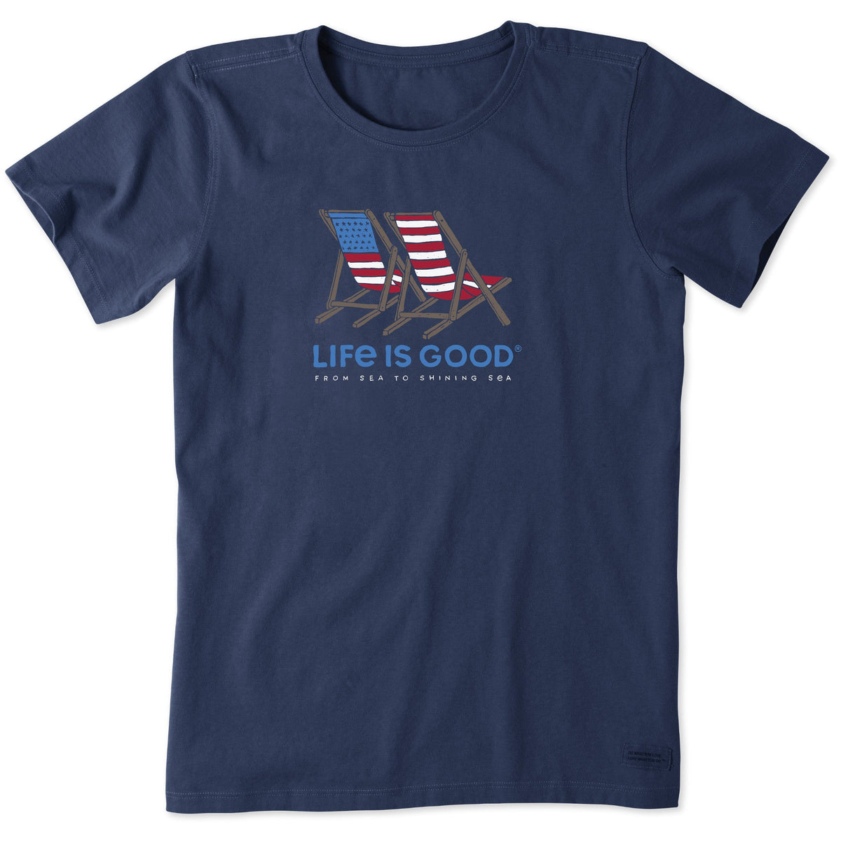 Women's Americana Beach Chairs Short Sleeve Crusher Tee