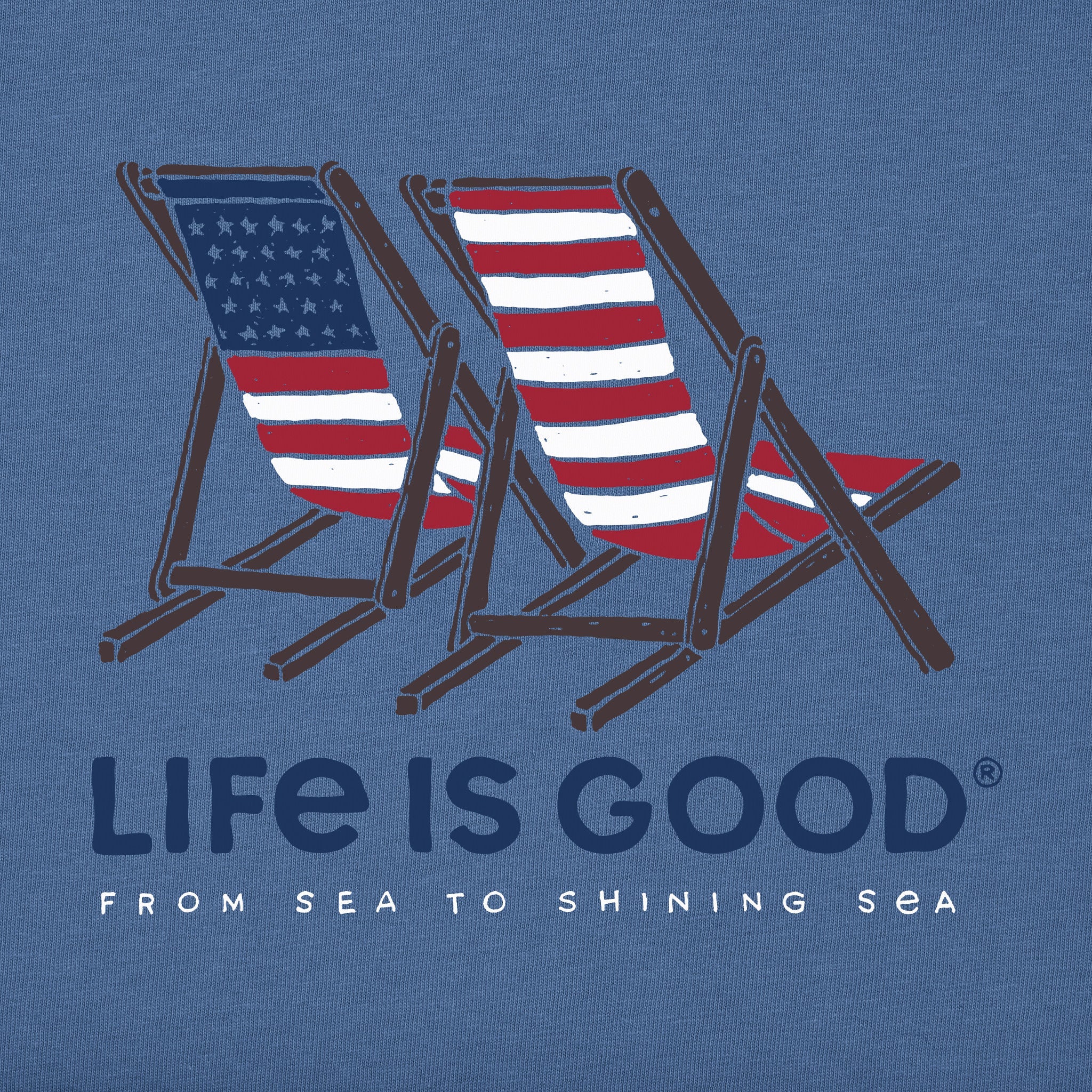 Women's Americana Beach Chairs Short Sleeve Crusher Vee