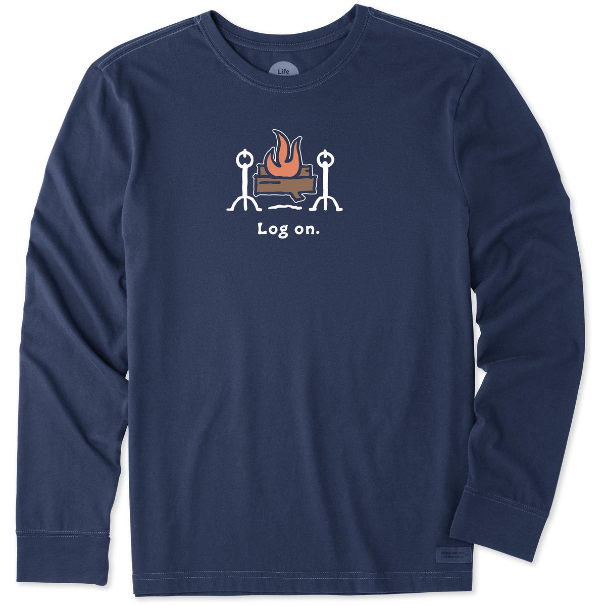 Men's Log On Long Sleeve Crusher Tee