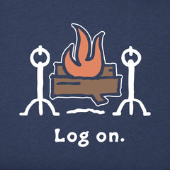 Men's Log On Long Sleeve Crusher Tee