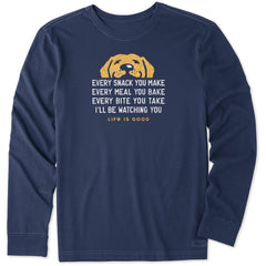 Men's I'll Be Watching You Long Sleeve Crusher Tee