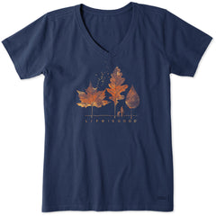 Women's Fall Walk Short Sleeve Crusher Vee