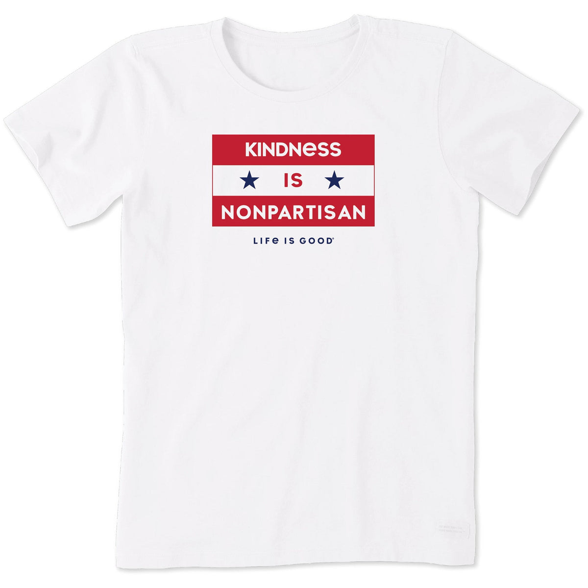 Women's Kindness is nonpartisan Short Sleeve Crusher Tee