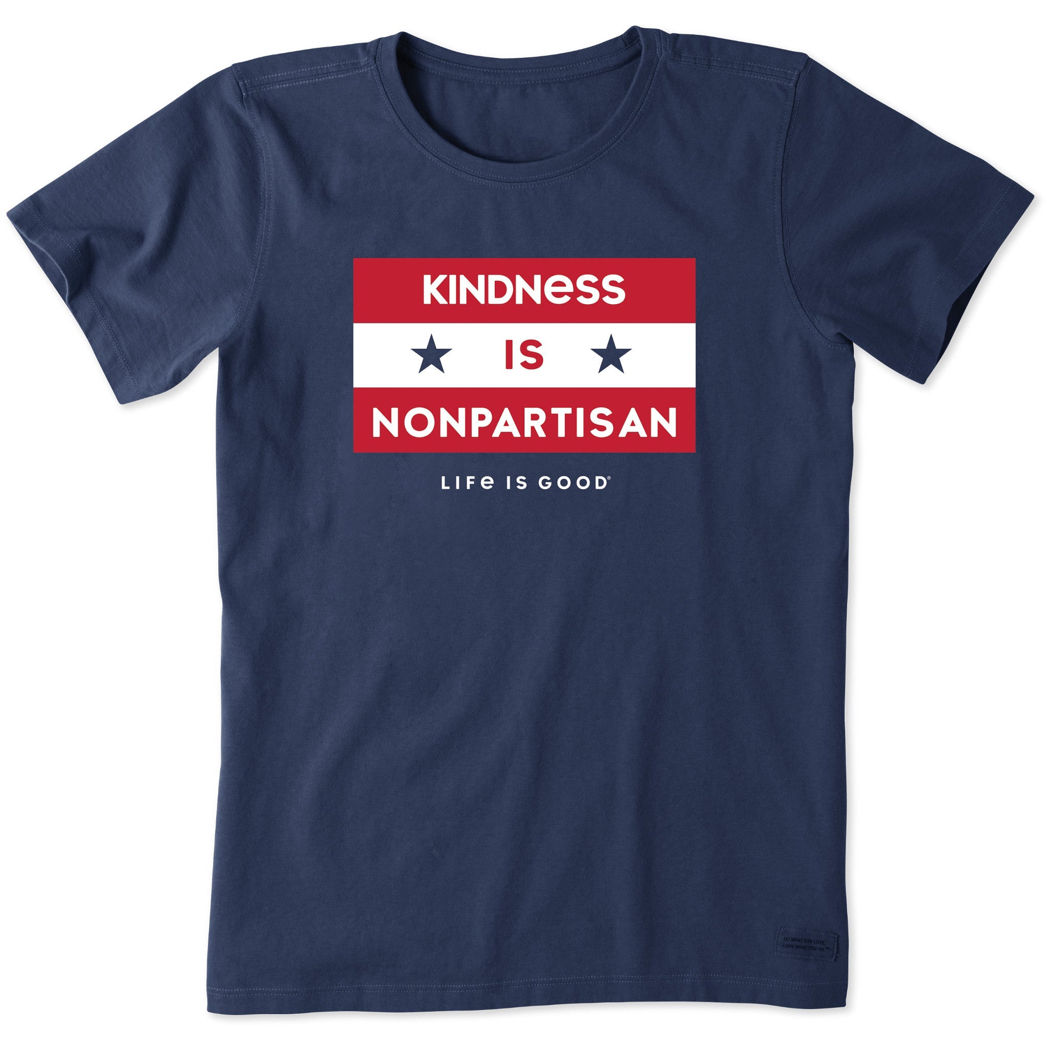 Women's Kindness is nonpartisan Short Sleeve Crusher Tee
