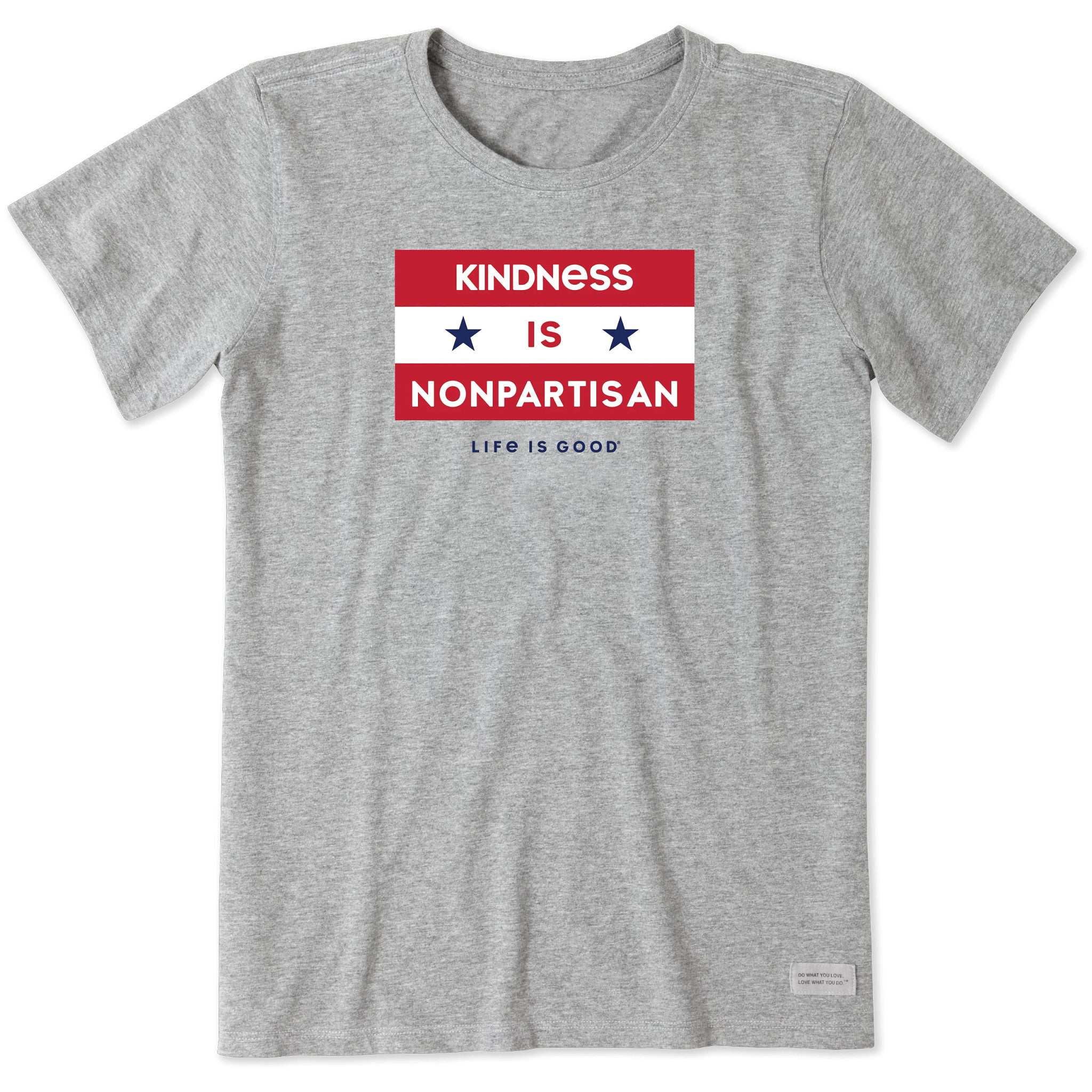 Women's Kindness is nonpartisan Short Sleeve Crusher Tee