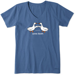 Women's Goose Bumps Short Sleeve Crusher Vee