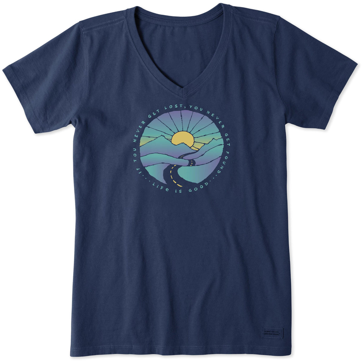 Women's Colorful Trippy Trip Short Sleeve Crusher Vee