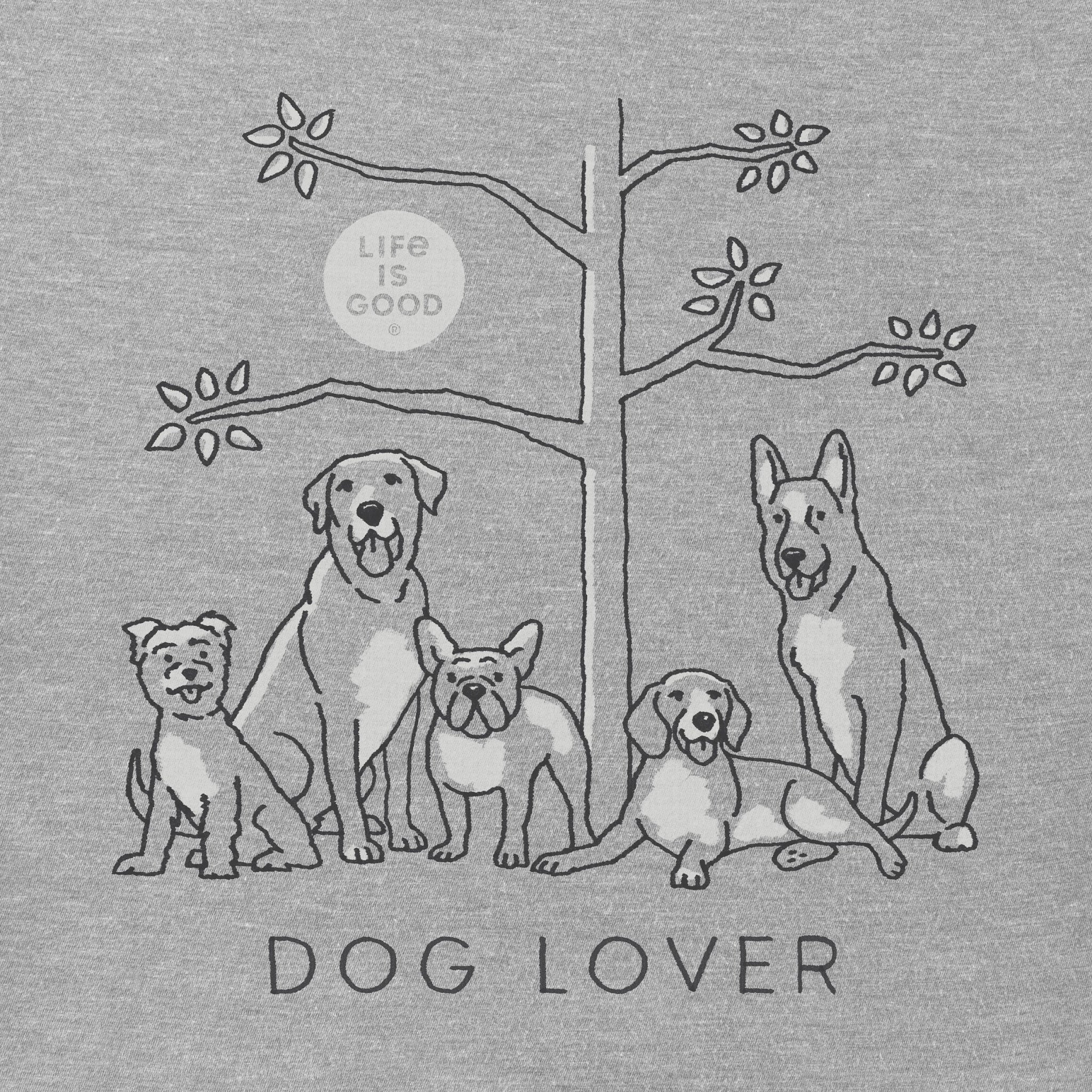 Women's Dog Lover Tree Short Sleeve Crusher Tee