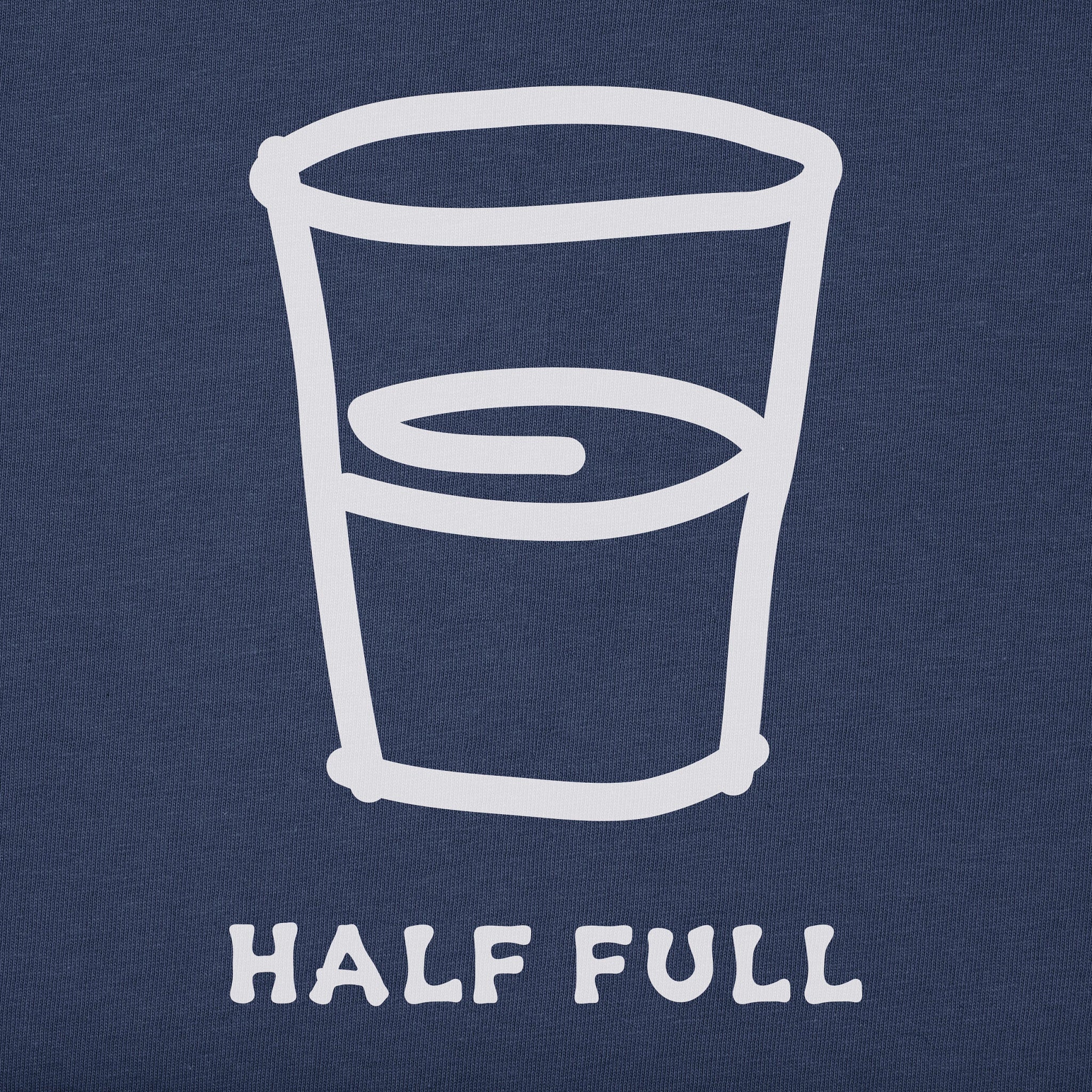 Women's Half Full Glass Short Sleeve Crusher Tee