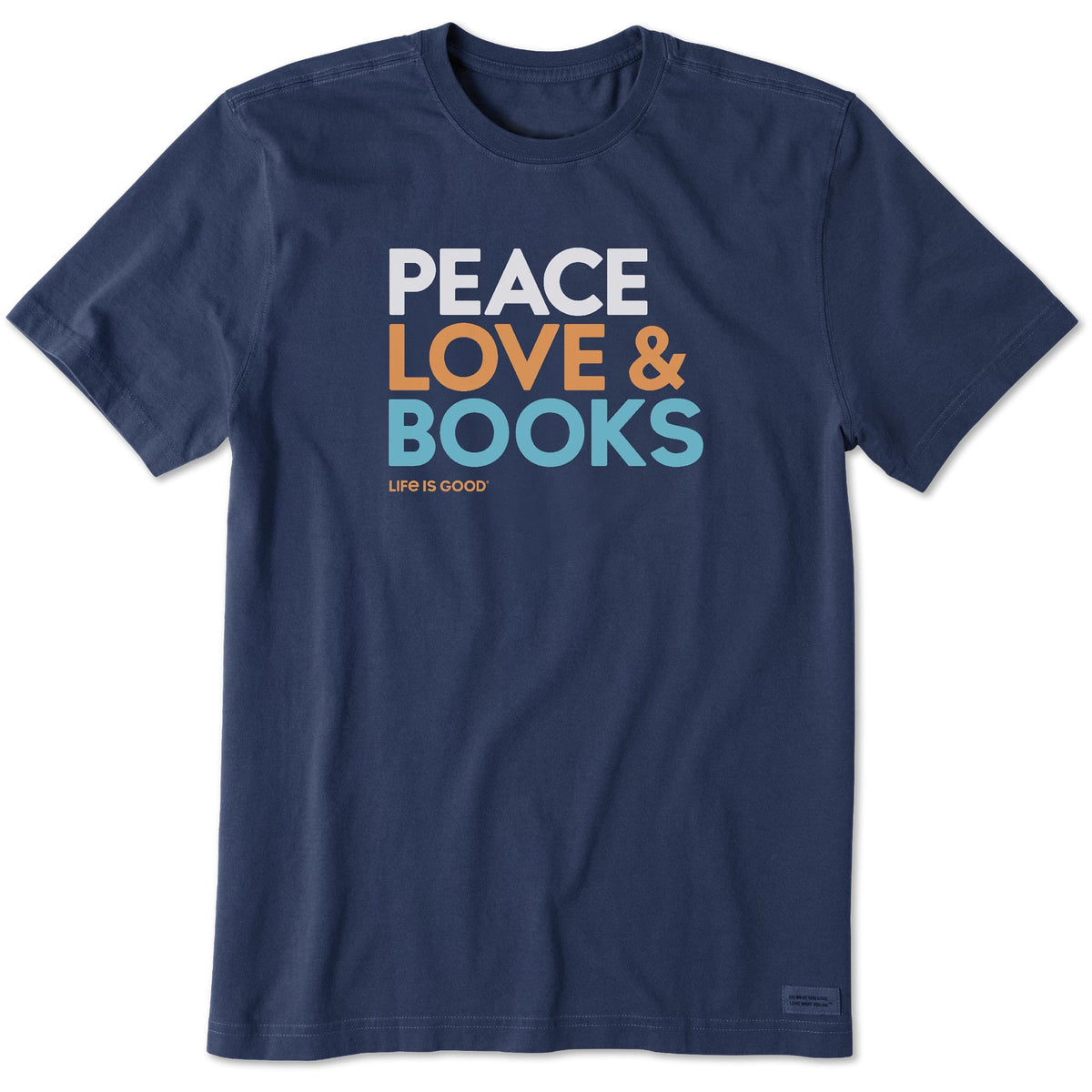 Men's Peace Love Books Short Sleeve Crusher Tee