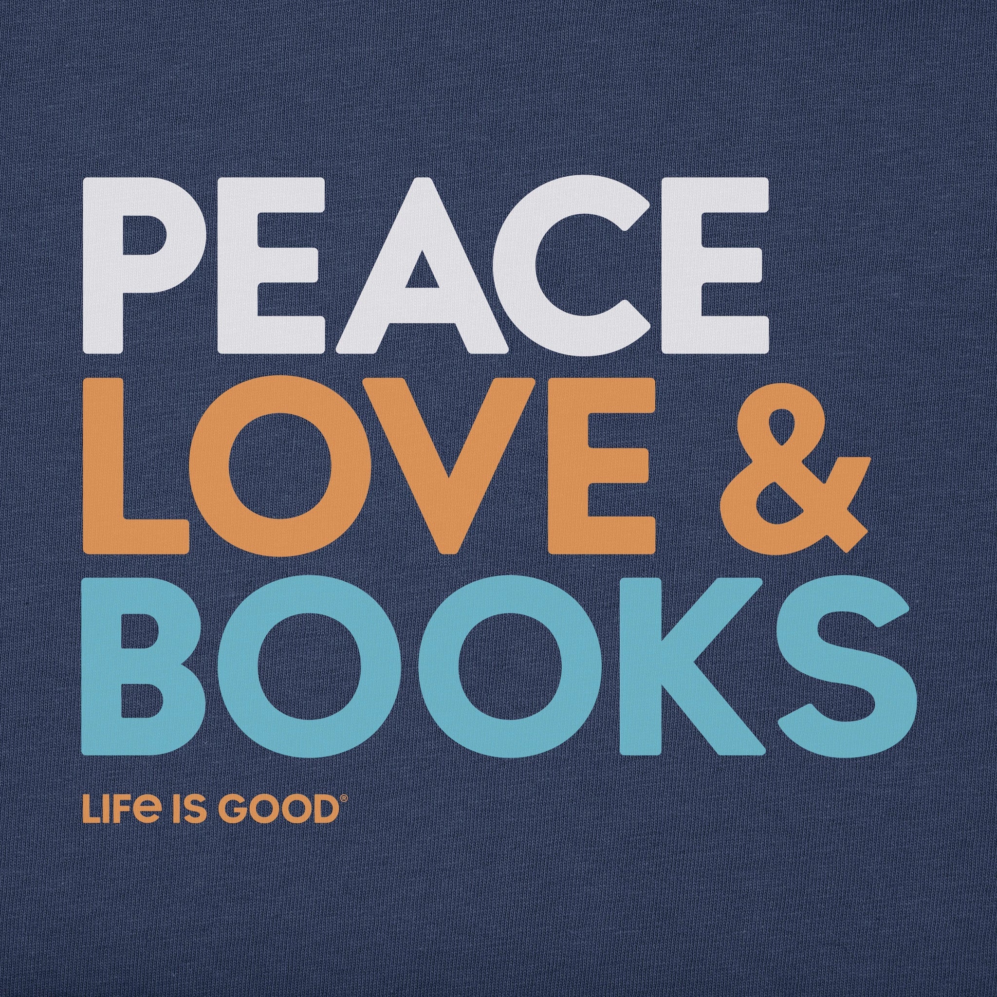 Men's Peace Love Books Short Sleeve Crusher Tee