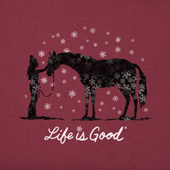 Women's Holiday Horse Long Sleeve Crusher Tee