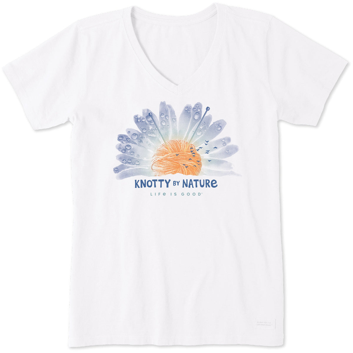 Women's Knotty by Nature Sunset Short Sleeve Crusher Vee
