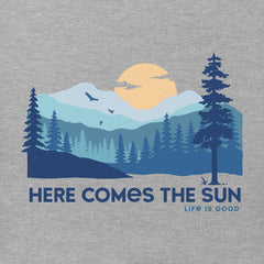 Women's Here Comes the Sun Evergreens Short Sleeve Crusher Vee