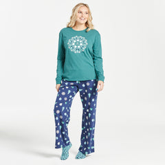 Women's Holiday Tree Pattern Snuggle Up Sleep Pant